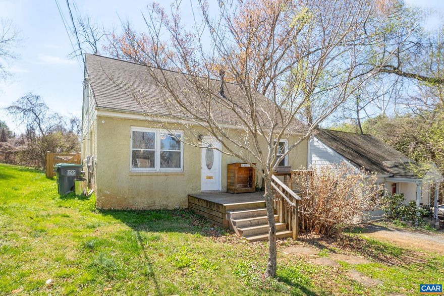 Adorable cottage in Belmont.  Hardwood floors, 3 bed, 1 bath with fenced backyard. Chef's kitchen with concrete counter top, professional gas range, stainless appliances. One bedroom on main level with renovated bath room.  Main level bonus room could be used as dining room or family room. Upstairs there are 2 additional bedrooms(one currently used as office).  Lower level is  unfinished with access to outside. New roof and gutters in 2015.,Solid Surface Counter,White Cabinets,Fireplace in Bedroom,Fireplace in Living Room