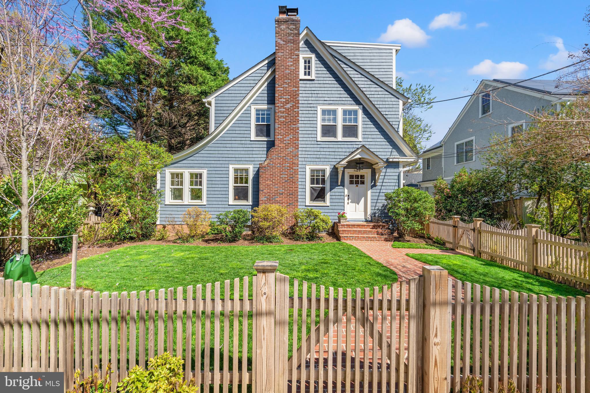 Open Houses Cancelled - house is now under contract
Welcome to a storybook home nestled in the heart of the highly coveted Village of Section Three in Chevy Chase—where charm meets convenience in the most delightful way. Just steps from the iconic Brookville Market, Pharmacy, and the renowned La Ferme, this enchanting abode places you at the center of it all. And when you’re in the mood for a little community magic, Gazebo Park is just down the block, hosting everything from neighborhood events to impromptu playdates for kids and dogs alike.
This home has been meticulously renovated, offering an ideal flow for both everyday living and entertaining. Imagine leisurely mornings in the sun-filled DeVol kitchen, with easy access to a spacious deck that beckons for al fresco dining or afternoon relaxation. The sunroom is a versatile space, perfect for a home office, kids’ play area, or even a cozy reading nook.
With two stunning options for a primary suite—one on the second floor with a charming porch, and the other on the third level, featuring a soaring cathedral ceiling—you’ll have the flexibility to choose the perfect retreat. Recent updates elevate this home’s character to new heights, including a stunning DeVol Kitchen (2022) imported from England, a brand-new roof (2019), a refreshed primary bedroom and bath (2022), and even a replaced Carrier AC (2020).
This home isn’t just a place to live—it’s a lifestyle. A blend of modern comforts, timeless elegance, and an enviable location that offers the best of Chevy Chase living. Come make this dream home yours!