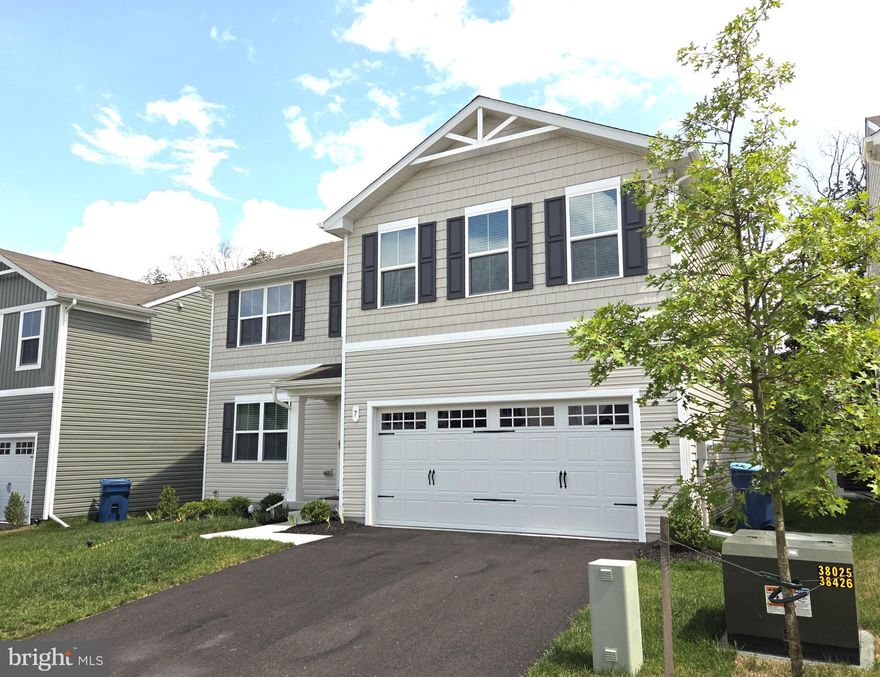 4-bedroom home in the neighborhood of Ridgely Forest. Built 2023, featuring a bright open floor plan with a beautiful kitchen featuring white cabinets, stainless steel appliances, a central island, and quartz countertops. The kitchen leads to a new composite deck with vinyl railings and large rear yard.

 Upstairs, you’ll find four spacious bedrooms, including a primary suite with a private bathroom with dual vanity and two walk-in closets.   Three of the four bedrooms feature walk in closets.  The Laundry is located on the second floor.

The unfinished basement is carpeted throughout, to make a great playroom. Two-car garage.  Enjoy the neighborhood amenities, including the community pool and splash pad, clubhouse, dog park, picnic area, and playground. Ridgely Forest is conveniently located close to Route 40, I-95, and the North East Down Town area.  Minimum credit score 625.  Pets are case by case.  No large dogs.