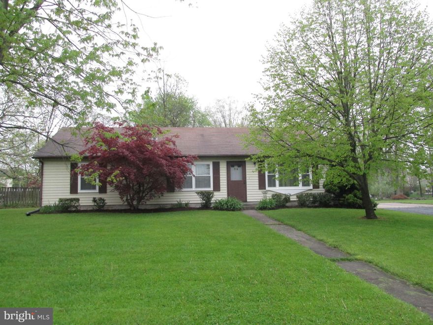 Spacious Rancher, move in ready! Large yard to play and plant. Huge paved driveway, no parking problems here. Spacious kitchen, new fridge, all appliances convey. Lots of cabinets and counters. New 6 panel doors through out and New W/W carpet. New Kitchen and Bath floors. New heat pump. Pull down stair to attic for extra storage. Double vanity in main bath. Master BR has 1/2 BA. AHS Warranty also.