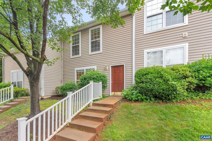 City townhome central to everything. New paint and new flooring on the first floor. Very clean and move in ready.