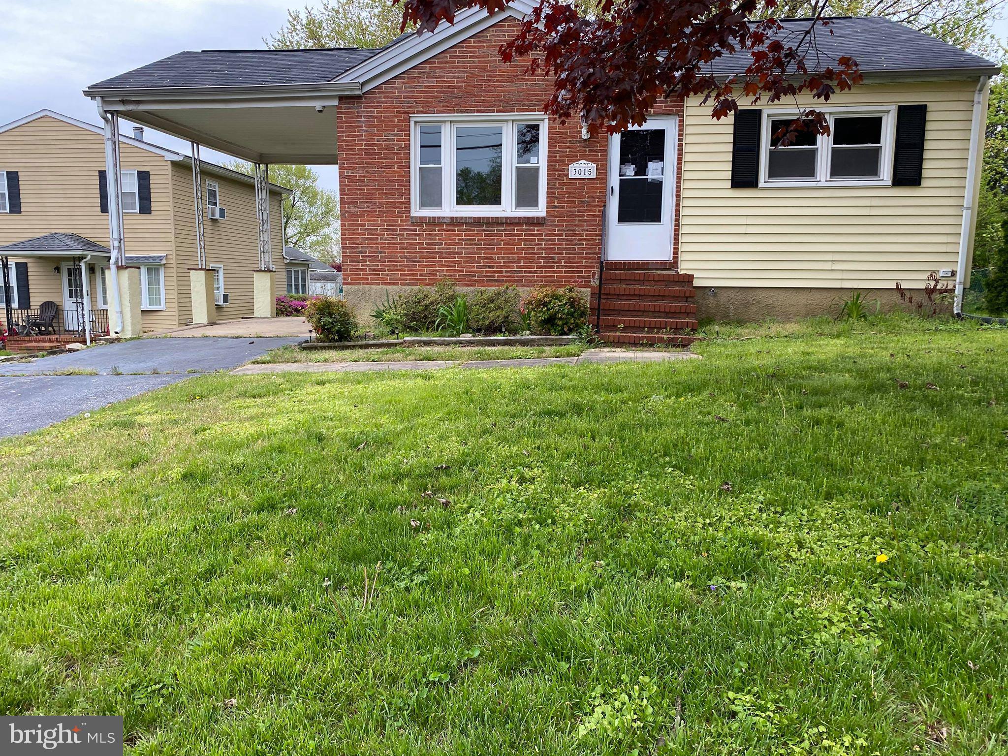 Sold As Is!No offers accepted w/o POF or prequalify. EMD check must be made out to buyer's title company. Please use offer forms under Docs for all offers. This 2 bedroom 1 bath has carport and basement. Ground rent if any to be determined. This property may qualify for Seller Financing (Vendee). Seller does not split transfer and recordation taxes. Docs attached to be filled in with offer. Seller will not do closing help for investors. Evidence of prior flooding in property, no report. Plumbing system did not hold positive air pressure when winterized. In MLS add: This property may qualify for Seller Financing (Vendee). Property was built prior to 1978 and lead based paint may potentially exist. "Due to the condition, the property may have health/safety risk(s). Prior to entry / access all parties must sign a Hold Harmless Agreement and the property may only be shown by appointment." Discoloration in property-no report.