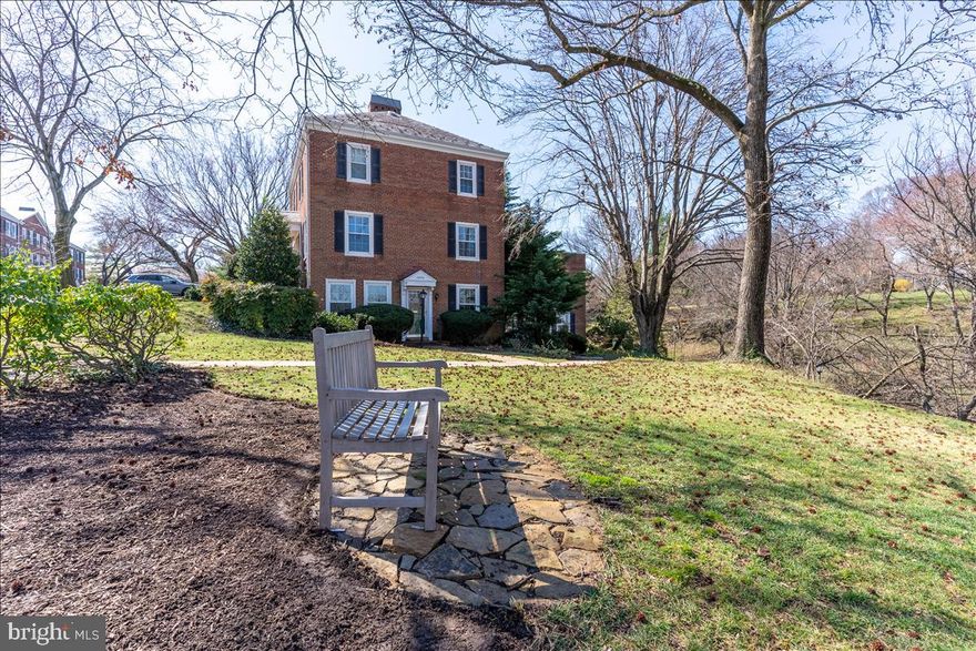 Sparkling  ...   move in right away! Brand new hardwood floors and freshly painted.   Rarely available Fairfax model with  first floor PRIVATE ENTRANCE and  awesome charming Georgetown style  FENCED PATIO  Ideal for entertaining and pets.   Only 14 of this model exist in all of Fairlington.   NO STAIRS OR HALLWAYS  ... enter directly into your home. Gleaming hardwood floors, white moldings, decorator  paint. Charming, tucked away  at the end of a cul de sac in perfect private location with no through traffic.  Easy parking.  Highly desirable Arlington neighborhood with easy access to Crystal City, shopping, restaurants and all Fairlington amenities ... pool ... tennis, etc. Windows on two sides and renovated kitchen  including granite counters and reclaimed brick floor. Apartment style but lives like a townhouse  with your own front and back door.  Bath also remodeled  with granite counters. Neutral paint and hardwood floors,   WASHER AND DRYER IN YOUR APARTMENT.  Pets on a case by case basis however owners are very pet friendly and this is the perfect house for pets with direct outside access!