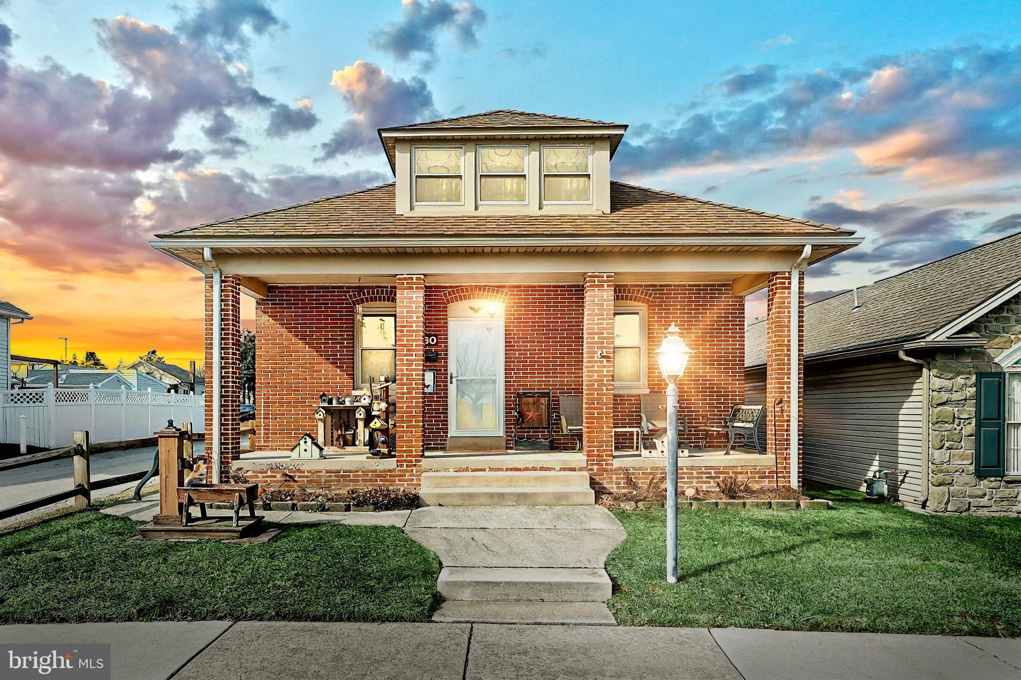 This well-maintained 3-bedroom, 1.5-bath solid brick home offers the perfect combination of comfort, quality, and convenience. Nestled in a prime location, this solid brick home boasts several impressive updates, including a durable 50-year roof, newer windows, insulated exterior doors, and a modern gas furnace—ensuring peace of mind for years to come. Central Air. Inside, you’ll find spacious rooms with plenty of natural light, and stunning features like solid wood doors and a cozy concrete front porch. The large eat-in kitchen has new flooring, making it the ideal spot for family meals or entertaining guests. A convenient mudroom near the back door adds functionality and helps keep the home organized. Outside, the home features a lovely patio perfect for outdoor gatherings, fenced yard, and a 1-car detached garage for extra storage or parking. Moul Field is across the street offering plenty of outdoor recreation. For added peace of mind, the seller is providing a one-year home warranty. With its combination of quality craftsmanship, thoughtful updates, and a prime location, this home is a must-see. Schedule your showing today!