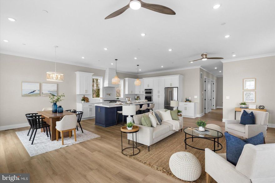 New construction home offering an open and versatile floor plan with 10 ft ceilings on the main level and walls of windows that capture panoramic, unobstructed views of the Chesapeake Bay and Bay Bridge. The Bayfront primary suite includes a private walk-out balcony on the double-decker deck, a tray ceiling, oversized walk-in closet, and a spacious spa-inspired bath with waterfront views. This home features 5 bedrooms and 2.5 baths, including a main-level office/guest room that can serve as the 5th bedroom. The kitchen is designed for entertaining, with a 36" gas range, 42" cabinets, large center island, double wall oven/microwave combo, and a huge HIDDEN walk-in pantry providing exceptional storage.
Additional highlights include: Wide open main level floor plan with multiple sliding doors and expansive windows Double-decker decks with sweeping Bayfront views Luxury finishes throughout
Prime location on Millers Island, close to local dining, waterfront bars, and recreational amenities
Enjoy luxury waterfront living with unmatched views and modern design in a sought-after community.