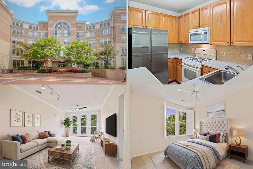 Move-in ready home in the heart of Reston Town Center! Located in a recently updated, high-end building, this meticulously maintained condominium offers over $15K in thoughtful upgrades and a refined, comfortable living space. Custom soundproof windows and plantation shutters provide both quiet and style, while a charming Juliette balcony with a new door brings in natural light and fresh air. The spacious bedroom features walk-in closets for ample storage.
The kitchen is designed for both function and appeal, complete with 42-inch cabinetry, a tile backsplash, and new refrigerator. The open layout creates a natural flow between the kitchen and living areas, ideal for everyday living. Additional improvements include a water heater expansion tank and bathroom updates with a bathtub featuring installed rails for added accessibility.
Residents enjoy a full suite of amenities including a business center, outdoor pool, fitness center, and club rooms, all within a secure building with on-site concierge service. Condo fees include water and sewer, adding value and convenience, and a community bus service offers easy access to local events and attractions. A dedicated garage parking space located right off the elevator adds everyday ease and accessibility.
Positioned in Reston Town Center, just moments from the Metro and major commuter routes, this location delivers unmatched accessibility to shopping, dining, and entertainment, making everyday living effortless. **Photos may be virtually staged**