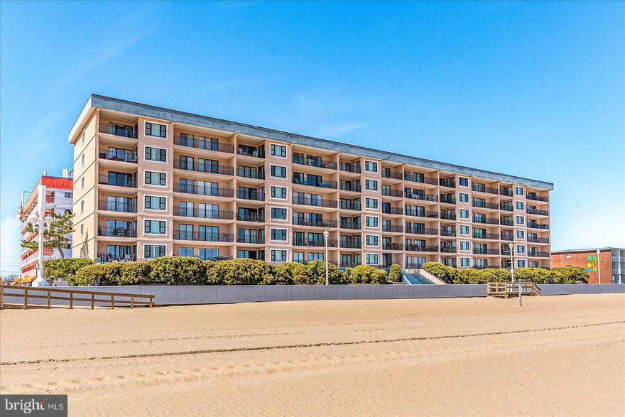 Oceanfront Paradise on the Boardwalk! Welcome to your dream beachfront retreat. This stunning 2-bedroom, 2-bathroom condo unit offers the perfect blend of luxury and coastal living, with a prime location right on the boardwalk. Experience the ultimate in comfort and style with an open floor plan that seamlessly integrates the kitchen, dining, and living room areas.  The newer kitchen is  a chef's delight with its modern upgrades, including a stylish tile backsplash, newer stainless steel appliances, solid surface countertops, a convenient kitchen island, and a spacious pantry.  The main living area features ceramic tile flooring, while the bedrooms are adorned with new carpeting, providing a cozy and inviting atmosphere. Wake up to awe-inspiring ocean views from the comfort of your own bed. The primary bedroom not only offers a breathtaking view but also provides direct access to a the unit's private balcony – the perfect spot to savor morning coffee or an evening glass of wine. The condo's ideal location offers a front-row seat to the Ocean City Air Show and many of the events OC has to offer. Other recent updates include new A/C unit installed in 2023, new water heater in 2021, newer front window and sliders, as well as a brand new storm door.  
Whether you're looking for a permanent residence, a vacation getaway, or an investment property, this oceanfront condo checks all the boxes. Contact us today to schedule a private viewing and experience coastal living at its finest!