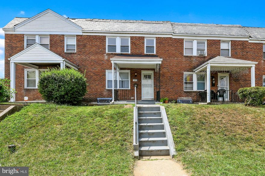 Lovely townhome in Edmondson Village. Renovated in 2016 and has been well cared for by the owners. You don't want to miss this 4 bedroom, 2 full bath, with a gourmet kitchen,  granite and stainless GE appliances. brand new microwave. Beautiful custom mosaic & tile work. Fully finished basement with bedroom and full bath. Hardwood floors, carpet, central AC, crown molding and chair rail. Two car parking in backyard.