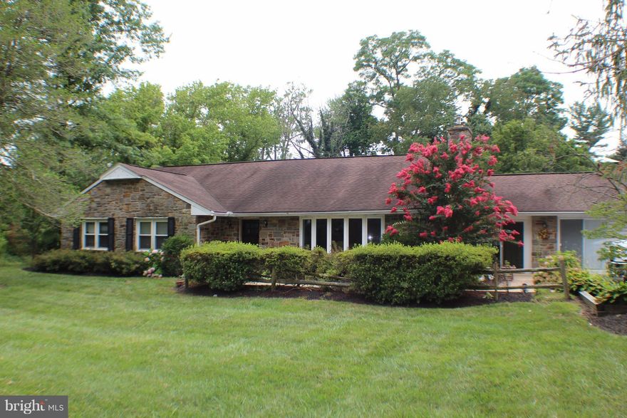 Fabulous!!!  Could be 6 bedroom 4 bath Stone rancher with in-law suite!  Gorgeous patio, private backyard with above ground pool, hot tub, trampoline (all convey), Corian counters in updated kitchen, hardwood floors, fireplace with wood insert, being sold as-is, great investment and space, needs TLC, mostly cosmetic work needed!