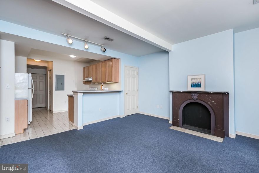 Available on 11/1/25! Tired of roommates and want a centrally located place then look no further.  2nd Floor 1br/1ba w/ laundry. Spacious open-concept living room and kitchen with plenty of natural light and exposed brick. The large kitchen provides plenty of storage and is great for entertaining. The decorative fireplace adds character. Exposed brick adds character. The bedroom is tucked away in the rear with 2 closets. Washer/dryer in unit.  Landlord prefers a 18 month term. Tenant responsible for all utilities. Tenant to confirm if area #9 street parking permit is available. Parking spot in lot behind building may be available check pricing and availability with lot owner (see signage). Pets Case By Case Basis.