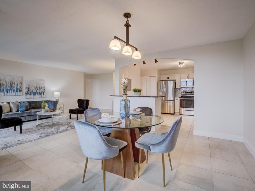 Premier Properties presents this TOP-OF-THE-LINE Condo with private balcony! The rare 3 bedroom is freshly renovated with no expense spared and absolutely stunning bathroom, new kitchen, fresh paint, and new light fixtures. The bathroom features an oversized and luxury finishes. The kitchen offers new cabinets and appliances, and new flooring. Walk-in closet has adjustable California Closets. Unit is conveyed with ATTACHED Parking Garage. All utilities are included in the Condo Fee. Generous amount of surface parking is available. Walk across the street to Westfield Montgomery Mall. All utilities included in condo fee including concierge service, security, ample parking, outdoor pool, tennis courts, exercise room, rooftop terrace with party room and kitchen. Easy access to I-495 and I-270 commuter routes. Priced well!