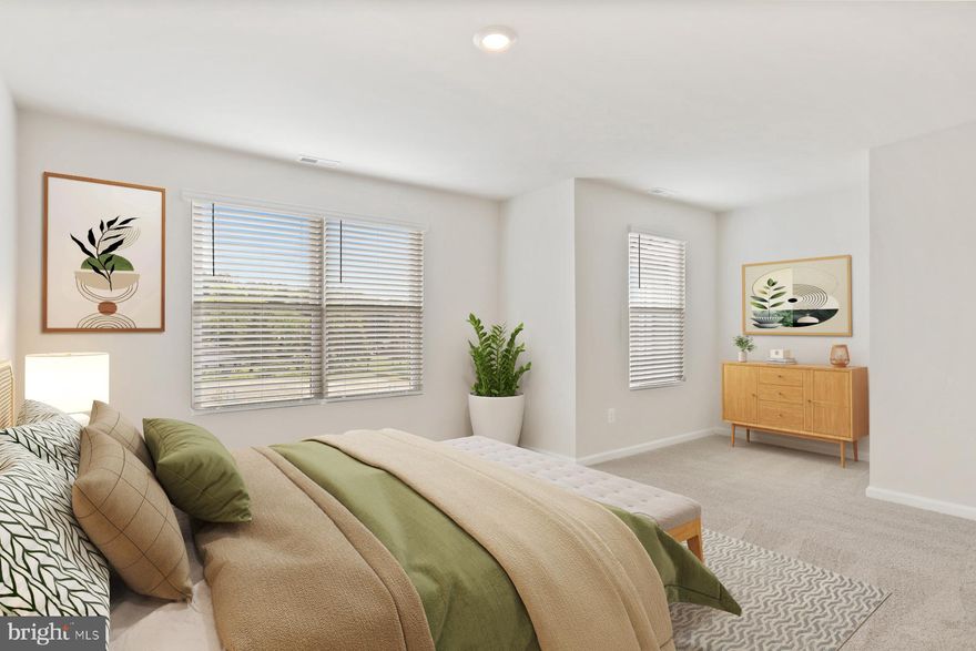 The Robertson is a modern 3-bedroom, 2.5-bath townhouse by LGI Homes in Homeplace at Riverside, Falling Waters. It features an open main level with a chef-ready kitchen, island, stainless steel appliances, family room, and dining area. Upstairs, the owner's suite offers space for a king-size bed and a spacious bathroom with a soaking tub and separate shower. Two additional bedrooms, a second full bathroom, and a laundry room complete the upper level. Homeplace at Riverside provides a peaceful lifestyle with a park, playground, picnic area, and walking trails. Conveniently located near I-81, it offers easy access to Baltimore, Washington D.C., and local amenities.