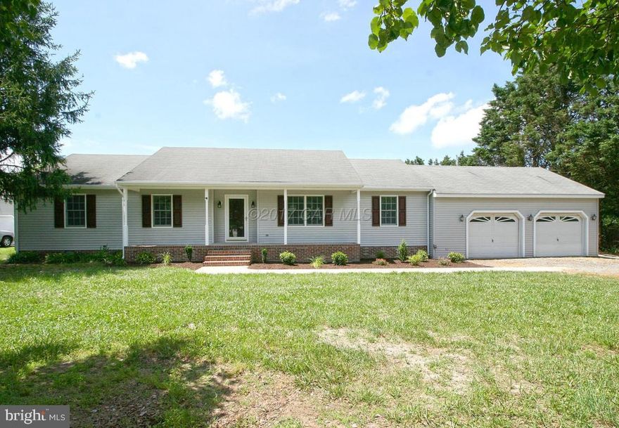 Gorgeously Refreshed, Updated & Upgraded Rancher minutes to Rt 50 & downtown Salisbury. Brand NEW HVAC system, NEW stainless-steel Kitchen appliances, NEW cabinets, NEW granite counters & sink; NEW fixtures & ceiling fans; NEW bathroom vanities; NEW carpet & more! Large living room with 2 ceiling fans, hardwood floor. Tile floor through the bright open kitchen, dining room w/custom tile design. Master BR w/new carpet, full, ensuite bath w/step-in shower. 2 add'l BRs w/new carpet. Full hall bath w/tile floor. Rear deck overlooks large, fenced rear yard. Utility room opens to 2-car attached garage. Address is eligible for 100% USDA financing! Sizes, taxes approx.