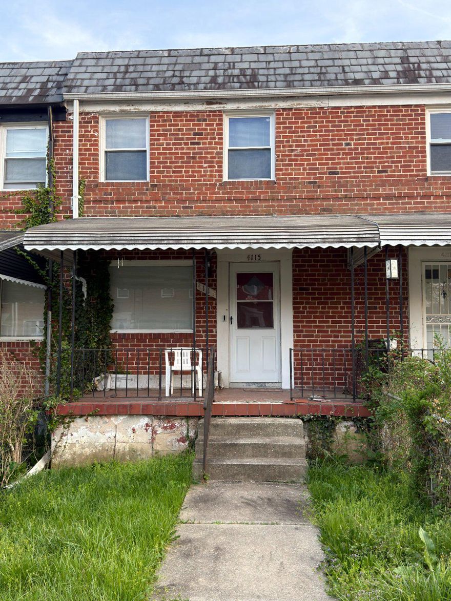 Investor opportunity in Edmondson Village. This 3-bedroom, 1-bath home offers strong potential for a renovation project or long-term hold. Features include a semi-finished basement, providing additional usable space and value-add opportunity. Property is being sold strictly as-is. Ideal for investors looking to expand their portfolio or complete their next flip.