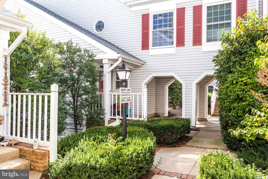 Under contract - open houses cancelled. A wonderful end unit condo that is perfect for today's modern lifestyle. Enter the foyer and you'll find a contemporary and comfortable living space with hardwood floors. The fabulous kitchen was completely renovated in 2019. The kitchen features Quartzite counters, gorgeous cabinetry with soft-close drawers, GE Profile range with induction cooktop, under cabinet lighting for comfort and ambiance topped off by a deep sink and a lovely window. A nice-sized dining room opens to the comfortable living space featuring a wood-burning fireplace for those approaching chilly evenings. A lovely balcony affords outdoor space to enjoy the view along with your morning coffee and relaxing beverage in the evening. A storge closet and half bath complete the main level space. Upstairs find two Primary bedrooms-one with vaulted ceilings, one with access to a private balcony, each with abundant closet space and updated Primary bathrooms. A cozy sitting area features access to the new stackable washer/dryer and a pull-down attic perfect for all your storage needs with it’s platform area and there is extra blown-in insulation for energy efficiency. The newer windows and French doors all have blinds. Many light fixtures have been updated and there’s also lots of recessed lighting. Low condo fee! Location is fabulous – close to Shirlington with great restaurants, shops, gyms and entertainment. Courtbridge features an outdoor pool and is near multiple recreation and bike paths-WO&D, Mt. Vernon and Four Mile Run and three dog parks. Speaking of dogs, there is a flexible pet policy that includes 2 pets per unit – dogs and cats included. Convenient transportation near Shirlington Transit Center, I395 and close to the Pentagon and Reagan National Airport. Highly rated Arlington County schools. Make this special townhouse condo your new home!