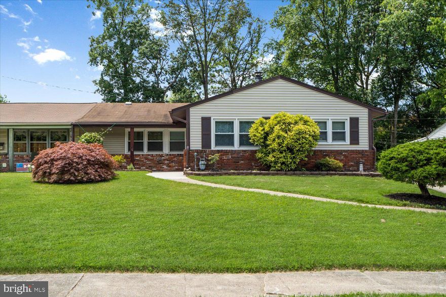 Extremely well maintained 3 bed/2 full bath semi-detached rancher on a cul-de-sac.  This move in ready home features a cozy wood burning fireplace, new electrical service line w/180 amp panel, new carpeting, new front & side exterior doors, an updated kitchen with cherry cabinets and ceiling fans in every room.  The attached owners bathroom is recently remodeled with a custom shower and there is a BGE service contract for the furnace/AC/water heater/washer & dryer.  The exterior walls and attic have also been recently re-insulated making the home extremely energy efficient!   On the exterior there is lush landscaping, a new concrete driveway/sidewalk, a rear concrete patio and pool with trex deck to relax in this summer!