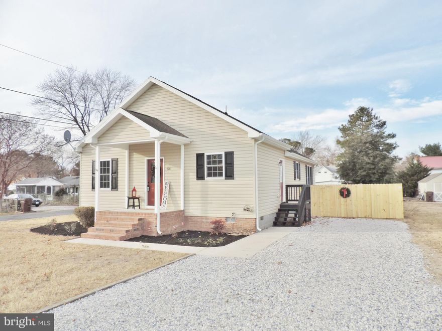 Come see this pristine rancher located in Sharptown, MD!! This 3 bedroom, 2 full bath home has 1320 sq. ft. on a corner lot with tons of brand new finishes. Some of them include new flooring, paint throughout the home, updated kitchen with subway tile back splash and stainless appliances by Frigidaire, both bathrooms were updated, new lighting (entire home), gravel driveway, fresh landscaping, gutters and a 6' wooden privacy fence. This home really does show like brand new. The custom paint scheme and home decor really do turn this house into a home.  Everything has been done to this home! All it is waiting for is the new owner.