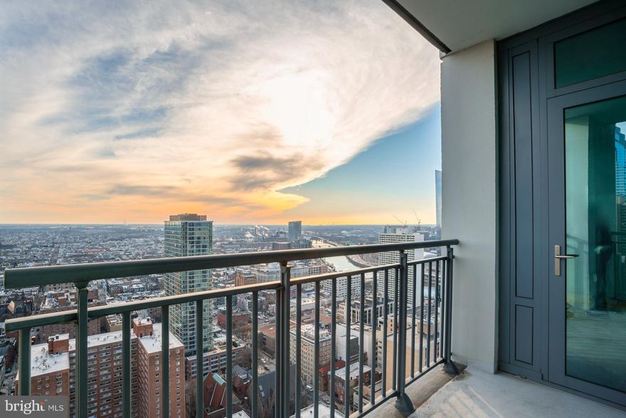 A spacious and luxurious condominium with great South facing views.  This 1-bedroom, 1-bath residence features modern and luxurious finishes including granite countertops, wood floors, stainless steel appliances, 9-foot ceilings with floor to ceiling windows. The price includes a reserved parking space in the attached covered garage, and a storage locker. The building features a 24HR Concierge, fitness center, a heated 60FT lap pool, renovated sundeck/community room and much, much more! The building is situated conveniently next door to Trader Joes and Wine & Spirits - and is just walking distance from Philadelphia's top-rated restaurants. Spend the day shopping in Rittenhouse, or enjoying the sights at Boathouse Row, you can't beat the location and attractions located right near the Murano! Don't miss out on this unit