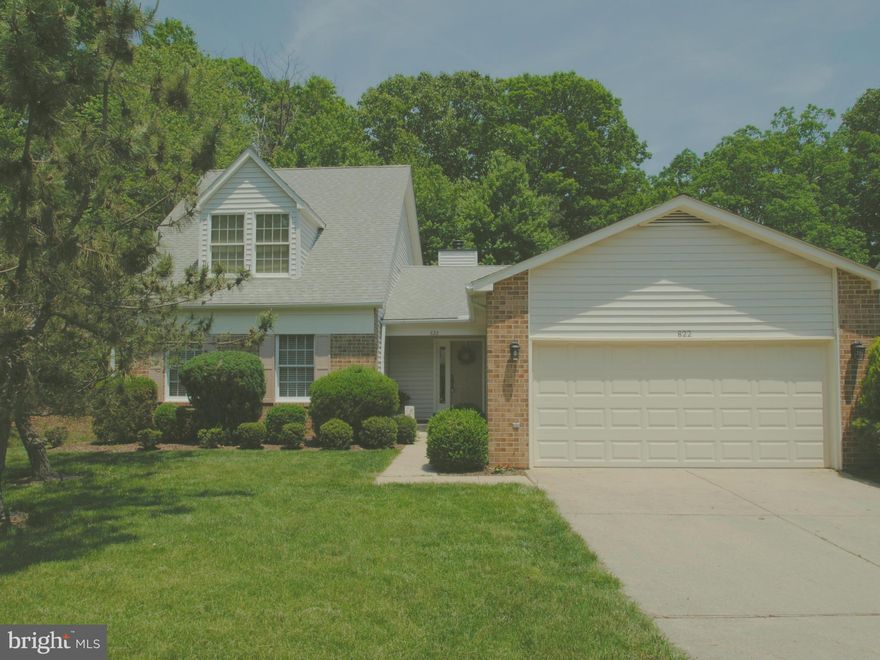 Move in ready, rarely available cape cod on private cul-de-sac backing to woods deep in this over 55 community. Newly painted, new carpet in  first floor master bedroom & family room. Cathedral ceiling, gas fireplace in living room which opens to dining room with glass sliders to deck. HVAC replaced in 2016;hot water heater, roof & appliances all updated.Buyer pays one time $2000 fee at closing.