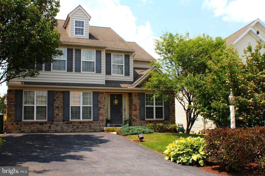 OPEN HOUSE SATURDAY 1/31/26 12 TO 2 - Welcome Home to 485 Thomas Armor Drive!. Gorgeous, well-maintained 5-bedroom colonial home with large rooms and
a fantastic floor plan in the Chatham Creek neighborhood! This 5-bedroom, 3 ½ bath colonial in the Red Lion school district was the James Manor model home, but is now a charming haven! Spacious rooms with crown molding,  New wall-to-wall carpet, and New wood floors on the main level (2025). Beautiful open Concept kitchen with New stainless steel appliances to include refrigerator, built-in microwave, dishwasher, and stove (2026). The Kitchen also offers 42-inch maple cabinets, an island, and recessed lighting. Enjoy the private setting and the spectacular wooded view from the sunroom off the kitchen with cathedral ceilings, a ceiling fan, recessed lighting, and a sliding glass door out to the 16 x 14 Trex deck.  Family room with a gas fireplace. Updated 1st floor powder room. Primary bath with a double sink, a whirlpool tub, and a separate shower. 3 other generously sized bedrooms, a hall bath with a linen closet. The lower level has been updated, freshly painted with New Luxury vinyl plank flooring (to be installed within the next 2 weeks).  The lower level also offers a spacious laundry room, large exercise room, full bathroom, and huge den that could be used as a fifth bedroom or in-law suite with French doors to a rear covered patio overlooking a wooded view and walking trail. Garage converted to a recreation room or generously sized office space. HSA home warranty included. Schedule your showing appointment today!