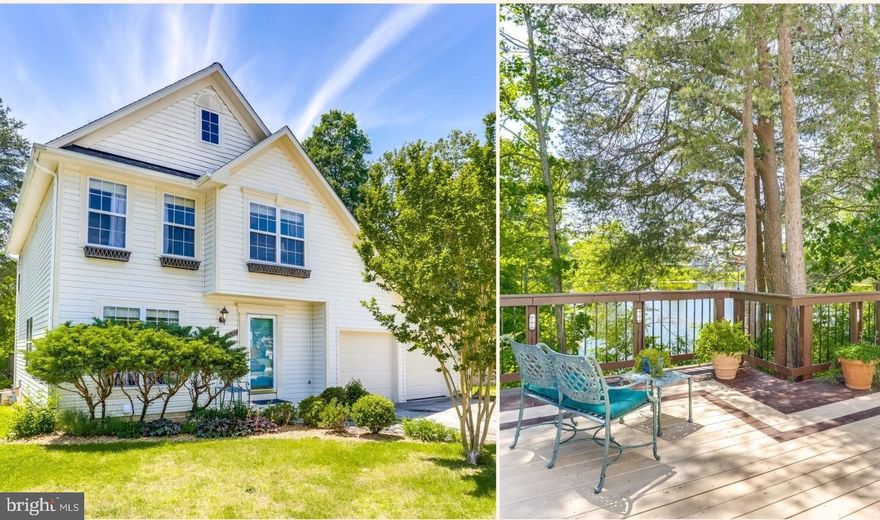 New Price! Amazing water view! 3 finished levels with 3 bedrooms and 3.5 bathrooms. Many upgrades and updates throughout. This gorgeous home features a large eat-in kitchen with stainless steel appliances, 5 burner gas stove, walk-in pantry, french door refrigerator & updated flooring. Open family room with engineered hardwood floors. Separate formal living room and dining room. Master suite features several closets, including an spectacular walk-in closet that extends across the entire side of the house, shower and garden tub. Spacious finished basement with full bathroom, recreation room and potential media, exercise 4th bedroom or playroom. Entertain on the expansive deck with serene views of the water and sunset in the partially fenced backyard. The list of new and updated items goes on and on  newer roof with 40 year architectural shingles, insulated garage doors, blower on furnace, luxury vinyl plank flooring in basement, . No school excise tax or def water & sewer fees. Conveniently located to Joint Base Andrews, Pentagon, Bolling, MD-5, I-495 Beltway, Washington, DC, Virginia and Branch Avenue metro station. Must see!