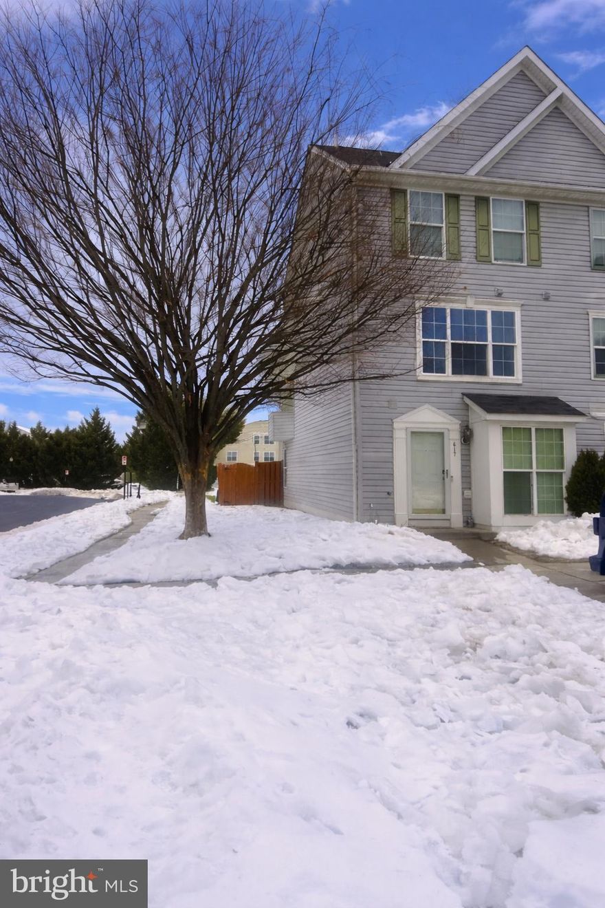 Spacious three-level end-unit townhome with 3 bedrooms, 2 full baths, and 1 half bath. The main level showcases an open living room and a large eat-in kitchen that flows naturally for both quiet evenings and casual get-togethers. The second level offers a cozy family room, one bedroom, a full bath, and conveniently located washer and dryer. The third level features a private primary suite with a large full bath, along with an additional bedroom. A fully fenced backyard with storage shed and two assigned parking spaces complete the home. Conveniently located close to commuter routes, shopping, dining, and downtown Frederick.