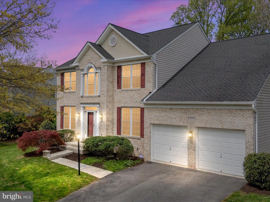 *Under Contract with Kickout Clause* Welcome to 2406 Valley Brook Lane – a spacious all-brick colonial nestled in the desirable Crofton Valley neighborhood. Step inside the two-story foyer to find an extra-large main-level living room featuring a cozy gas fireplace—perfect for relaxing evenings at home. A secondary living room offers additional space for gatherings or quiet retreats, and a dedicated main-level office provides the ideal spot for remote work or study. The heart of the home is the well-appointed kitchen, complete with stainless steel appliances, a center island, a walk-in pantry, and a charming breakfast nook overlooking the backyard. Entertain in style in the formal dining room, which is perfect for hosting dinner parties or holiday celebrations. Upstairs, you’ll find all four generously sized bedrooms,  including a luxurious primary suite with two walk-in closets, one with a custom closet organizer, space for a sitting area, a custom decorative arch,  and a spa-like bathroom featuring dual vanities, a soaking tub, and a separate shower—your retreat awaits. The second bathroom upstairs has a dual vanity. The expansive, unfinished basement offers incredible potential for customization, with a rough-in already in place for a third bathroom.  Whether you dream of a home gym, theater room, or additional living space, the opportunity is yours to create. Additional features include built-in audio speakers, 75-gallon HWH, and a four-foot bump out, a builder upgrade! Don’t miss the large sunroom—an ideal space for entertaining, relaxing, or enjoying the seasons year-round. The home also includes a two-car garage equipped with two electric vehicle chargers. Out back, you'll find a large, fenced-in yard which backs up to trees—perfect for pets, play, and outdoor enjoyment. Your lawn will remain lush with the irrigation system in place. The gutters are protected with gutter guards. Located in the sidewalk-lined, tree-filled community of Crofton Valley, this home offers convenient access to major interstates, shopping, and dining. Commuting to Annapolis, the U.S. Naval Academy, Fort Meade, Baltimore, Washington, D.C., and BWI Airport is a breeze. Call to make your appointment to see this one today!