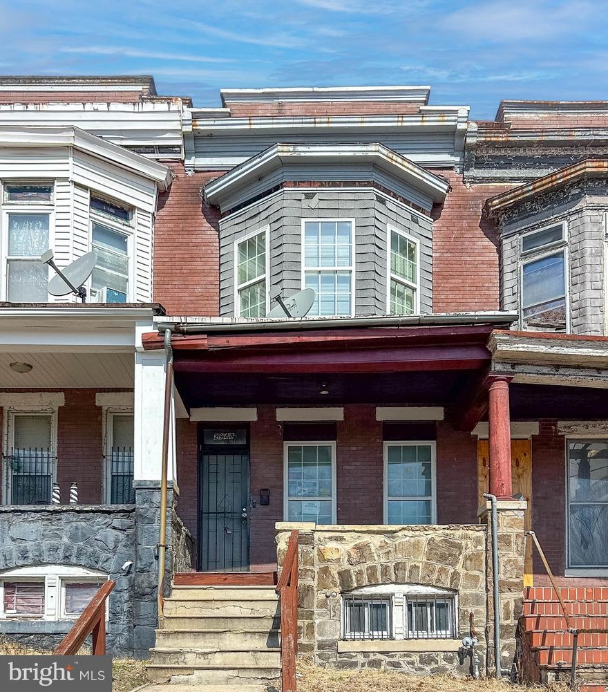 List price is opening bid. Online auction to be conducted on Auctioneers website Online Auction Only! Bidding begins Wednesday, March 12th & ends Tuesday, March 17, 2026 at 11:30am.
Renovation Potential – Porch-Front Townhouse in Walbrook Area
Unlock the potential of this 2-story brick porch-front townhouse, ideally situated in the established Walbrook neighborhood. Perfect for investors eager to renovate and add value. The property is not occupied with a tenant. The property was previously setup as a 3-4 bedroom house with 2 baths and wood type flooring. 

Neighborhood Highlights:
Walbrook is located near Coppin State University, Gwynns Falls/Leakin Park and offers easy access to to local amenities and roadways.    

Notes: 
• Property is located within the "West North Avenue Development Authority" (see external links section for more information.
• Property is located within a Baltimore City Opportunity Zone (see external links section for more information) 
[above information courtesy of Baltimore City] 
• Exterior picture is from Google maps, August 2022.