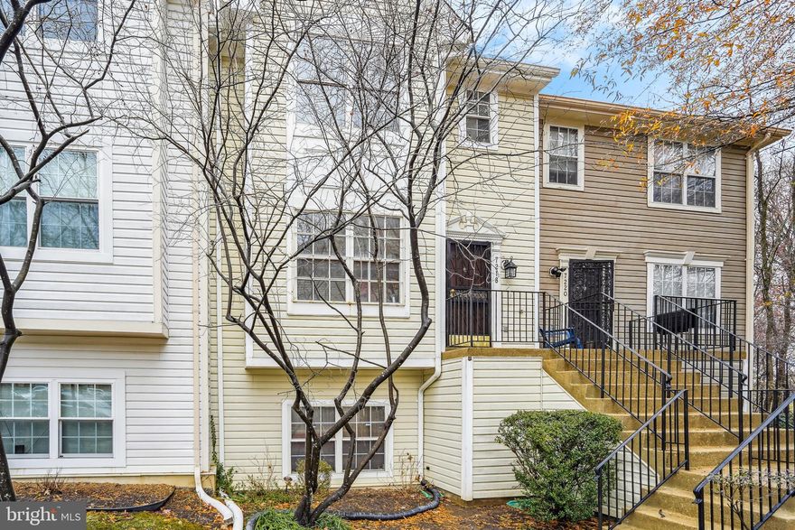 Welcome to 7218, unit #4! Foyer opens to an open living room space. Lots of light with new light fixtures (inside and outside). Freshly painted throughout. Ceramic tile flooring on 1st floor.  Kitchen features all new  appliances (under warranty) and new laminate countertop.  Enjoy the second level deck off the dining room with view of the pond and playground. New PVC flooring on bedroom level with easy access to the  laundry closet. Primary Bedroom has a full bath. Two additional bedrooms with a shared hall bath. Two reserved parking spaces.  Additional features include: Front and back security doors, new HVAC system installed in 2020 with 10 year manufacturer’s warranty),  new hot water heater installed in 2018 with 10 year manufacturer’s warranty, and new roof 2022.  1 Year Home Warranty included!! Seller paid closing cost available! Minutes to Metro Rail Service, I95/495 and Washington D.C. Need help w/financing? Ask me about our 100% Conventional Loan options!