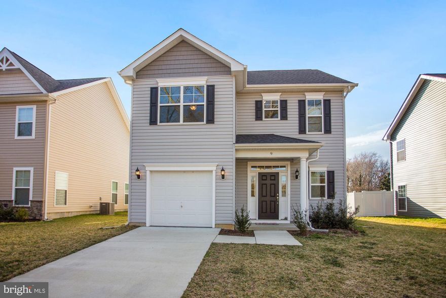 Beautiful home  built in 2020! And not lived in until 2021! This home is barely lived in and practically new.  The Floor Plan will not disappoint.  3BR 2.5BA two-story home with maintenance free siding and one car garage.  Hardwood floors throughout the first floor with 9 ft ceilings, huge picture windows, open floor plan, abundance of light, electric fireplace, Energy Star appliances, 42" birch cabinets (white), granite countertops, stainless steel appliances, luxury spa bath in the owner's suite with soaking tub and separate shower, professional landscape package with sodded yard.  No HOA.  Great location for commuters.  Close to Rte 210 and Rte 228.  This one won't last!!!