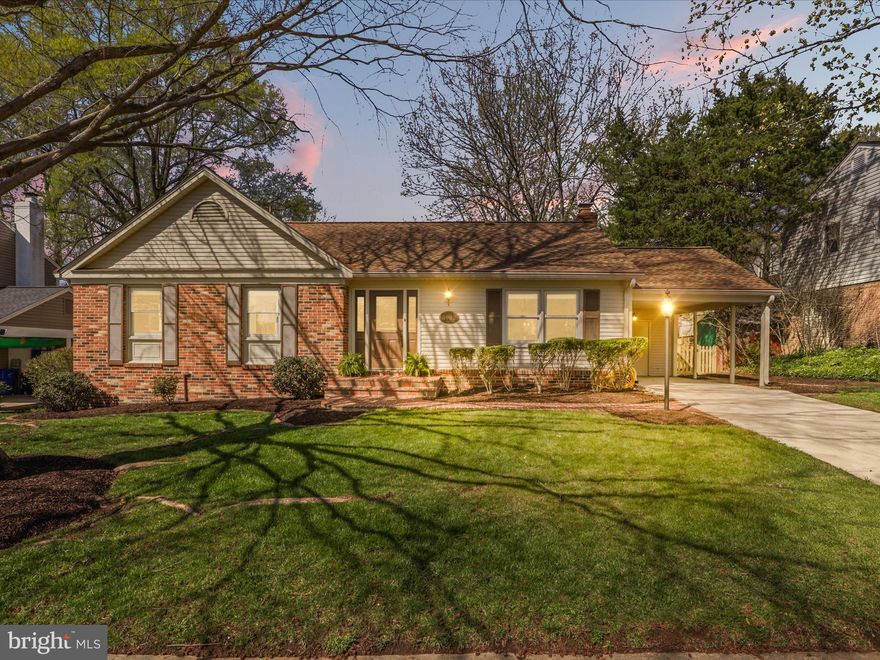 Beautiful 4-bedroom, 3-bath ranch-style home is located on a quiet cul-de-sac in the highly sought-after StoneyBrooke community of Alexandria, VA. With an inviting and functional floor plan, this home is perfect for easy living. Completely updated and refreshed (2022), The interior boasts hardwood floors, recessed lighting, and neutral paint colors throughout. The eat-in kitchen is charming,  featuring a side entrance to the carport, white cabinets, stainless steel appliances, granite countertops, luxury vinyl flooring, and a pantry with pullout drawers. When entering through the front door, you'll find a proper foyer with a coat closet, leading into the expansive living and dining room area, ideal for family nights or entertaining. For those quiet summer evenings, you can relax on the large 27’ screened-in porch.

On the main level, you’ll find three well-sized bedrooms, including a primary suite with an en-suite bathroom featuring an updated stand-up shower. The second full bathroom, located in the hallway, offers a bathtub for ultimate relaxation. The staircase off the foyer leads to the completely finished lower level, where you’ll find a cozy den with neutral carpeting and a wood-burning fireplace, along with a sliding patio door that opens to the lower patio. The lower level also includes a fourth bedroom with a separate entrance, a full bathroom with a stand-up shower, and an expansive laundry room with a laundry chute and plenty of storage. Additionally, there’s flex space that can be used for a variety of purposes, whether it’s a home office, gym, or play area. HVAC & WATER HEATER 2022.  
The backyard offers mature trees, a storage shed, and hardscaping, with a walkway connecting to the main level carport. Additional storage is located on the carport for added convenience. 
StoneyBrooke offers a strong sense of community with a park featuring a playground, picnic area, basketball court, and tennis courts. The historic Stone Mansion, dating back to 1780, is also located here. Residents enjoy events like food trucks, music, and children's activities, and can join the nearby Virginia Hills Pool.

This home is just minutes from Huntington Metro, DCA Airport, Old Town Alexandria, and Kingstowne Town Center is just a seven minute drive, with an easy commute to the Pentagon, Amazon, the District, and Fort Belvoir. Shopping centers, restaurants, and parks like Franconia Rec Center, Chessie’s Big Backyard Playground, and Huntley Meadows Park are all within 3 miles.  Enjoy comfortable living in a prime location with outstanding community amenities.