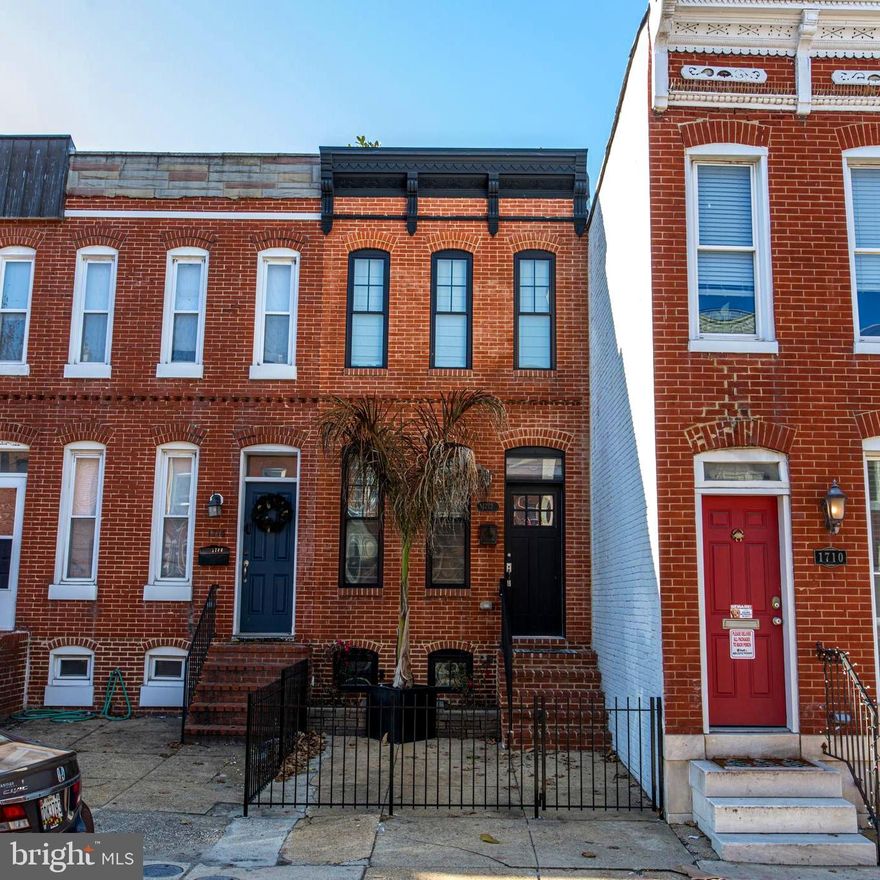 Welcome to 1712 S Hanover! This Stunning 4bed/4bath garage townhome has 2250 SF of AMAZING!!!
Unlike any other Town Home in Federal Hill. From the private gated front patio to the rear garage and parking in back you will be beyond impressed. No detail was ignored in this renovation/3 story addition. Incredible Finishes include floating stairs, exposed brick, custom window treatments, gourmet kitchen with island and SS appliances, Fully finished garage with work bench and shelving,  Zoned HVAC, Instant Hot water and a Back up hot water heater, Smart Shower System, roof top hot tub and much much more.  
Zoned for Thomas Johnson EMES school district ( U.S News #1 Baltimore City Elementary school)