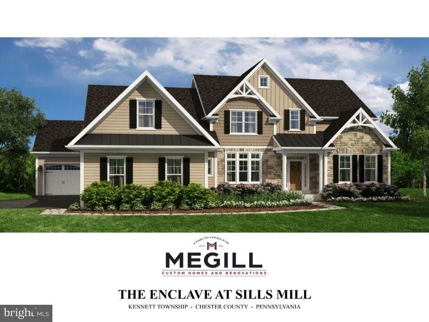 Welcome to The Enclave at Sills Mill, an exclusive new development by Megill Custom Homes, where elegance meets tranquility. Nestled in a picturesque setting, this unique three-lot subdivision offers the perfect canvas for your dream luxury home. **The Thornbury Model features a first floor primary bedroom suite.**Each 2  acre lot has been meticulously curated to capture the beauty of natural surroundings while providing ample space for architectural creativity. Combining scenic views, mature trees, and thoughtfully designed home placements, The Enclave at Sills Mill is the ideal location for those who seek a harmonious blend of tranquility and convenience.  Located just minutes from The Borough of Kennett Square’s vibrant shopping, gourmet dining, exciting festivals and activities, The Enclave at Sills Mill offers the fun of Borough living paired with the serenity of a large homesite.  Convenient travel to commuter routes and essential services combined with easy access to Longwood Gardens and many nearby parks and recreational areas make the location ideal for those who desire more out of life. **Customizable Homes Tailored to You. At Megill Homes, we understand that each homeowner is unique. That’s why we offer customizable architectural designs that cater to your individual preferences and lifestyle. Our award-winning team will work closely with you to create a stunning home that reflects your personal style and exceeds your expectations. **Don’t miss the opportunity to be a part of The Enclave at Sills Mill. With only one lot available, now is the perfect time to secure your place in this exquisite community that promises unparalleled quality and an exceptional living experience.**