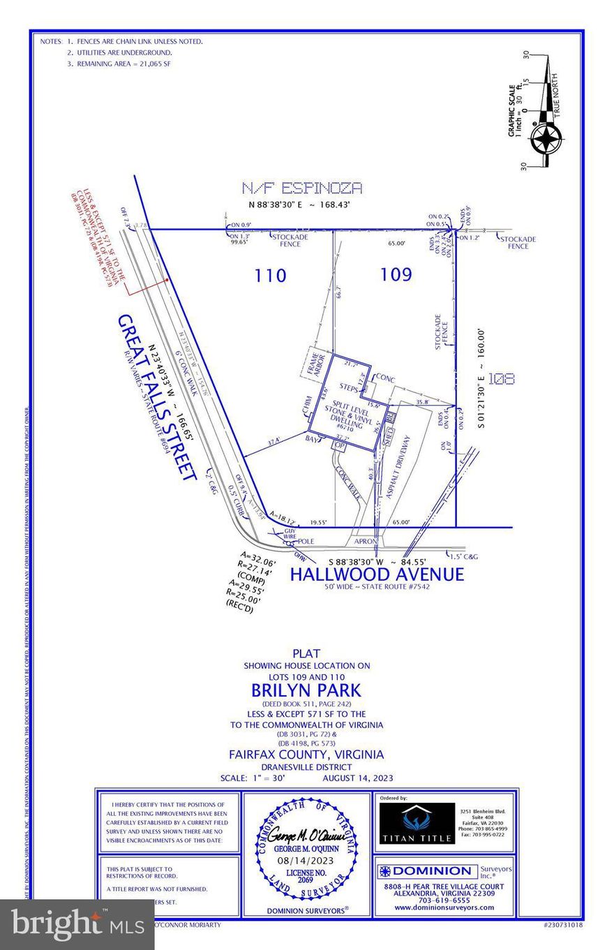 Two  approx. 10,000 sq ft lots for sale -- to be sold as one property (existing house straddles two lots). Ask listing agent for Fairfax County documentation confirming two buildable lots. Sought-after location is nearby WFC Metro, commuter routes, Haycock ES, Longfellow MS, McLean HS. Also nearby: Falls Church parks & shopping, established community swim clubs.