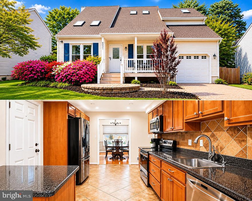 +++ OPEN HOUSE MAY 31, 2026 FROM NOON TO 2PM+++ Nestled in the sought-after Hastings Hunt community, 8021 Clark Station Rd in Severn, Maryland, offers the perfect blend of thoughtful upgrades and everyday comfort. This renovated and well-loved Colonial features an open, light-filled layout designed for both entertaining and relaxed living.

The main level showcases rich hardwood floors, crown molding, and a warm family room anchored by a cozy fireplace. The updated kitchen stands out with tile flooring, custom cabinetry, upgraded countertops, and high-end appliances, flowing seamlessly into both formal and casual dining spaces, ideal for hosting gatherings or enjoying quiet evenings at home.

Upstairs, the spacious primary suite is a true retreat, complete with hardwood floors, a fireplace, and a beautifully updated bath. Step outside onto your private balcony overlooking the backyard oasis, where a stunning koi pond filled with vibrant, mature koi fish creates a peaceful and picturesque setting. With three bedrooms and three-and-a-half baths, this home offers both comfort and functionality for today’s lifestyle.

The fully finished basement adds incredible value, featuring wood flooring, a full bath, and a spacious layout that offers flexible options for a home office, gym, or entertainment area.

Step outside to your own private sanctuary. The backyard is designed for both relaxation and entertaining, featuring extensive hardscaping, a dedicated grill area perfect for cookouts, and a beautifully landscaped, fenced yard that backs to trees for added privacy. A tranquil waterfall flows into the koi pond, creating a serene outdoor escape that feels miles away from it all.

This home is filled with natural light from several skylights located in the primary bedroom, primary bathroom, and lounge area. Energy-efficient windows and an attached garage add to the home’s overall convenience and appeal.

Located just minutes from Fort Meade and a short drive to NSA. The MARC train offers easy commutes to DC. This exceptional property delivers comfort, style, and a lifestyle you’ll love. Schedule your private tour and experience what makes this home truly special.