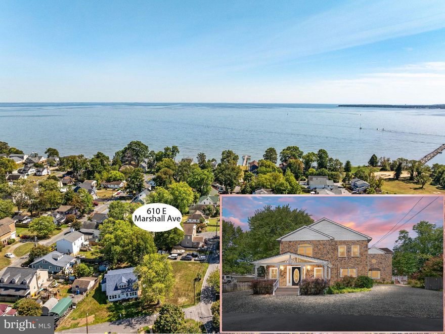 Welcome to your very own paradise! Just a short walk to the water's edge, this handsome custom-built home boasts old charm with modern touches and custom details you will love. Nestled in the water-access community of Owings Beach, fall in love with the soothing sounds of the Chesapeake Bay. This home will impress you with its handsome stone facade, tranquil gardens and water views. The kitchen is expansive with custom cabinetry, stainless steel appliances, breakfast bar and access to the large screened in porch. There are 2 generously sized bedrooms on the main level, each featuring hardwood flooring and large walk-in closets. Enjoy the stylishly remodeled main level bathroom with lovely marble tile and large glass walk-in shower. The main level also features a grand 2-story family room and formal dining area highlighted by an impressive floor-to-ceiling gas fireplace! The space is filled with natural light and views and of the landscaped yard and is perfect for entertaining and large gatherings!  Up the stairs you will find a find a beautiful primary suite with hardwood flooring, a large walk in custom closet, dressing room and a luxurious primary bath with custom tile and huge walk-in glass shower. There are 2 additional bedrooms upstairs each featuring hardwood floors, a neutral palette and ample closet space.  Outside, this home is enhanced by low maintenance composite decking and stone hardscaping throughout. The detached garage/workshop has endless possibilities and currently has electric and plumbing available.  The yard is beautifully landscaped with many features including a pond, patio walkways, a wisteria-covered arbor and a waterfall feature. Less than a block away is your very own community pier!  Enjoy fishing, crabbing and even swimming so close by in Herring Bay. Launch your kayak from the pier, jump in for a swim or simply have a seat and admire the osprey come and go.  Deale is known for its' access to the Chesapeake Bay and all it has to offer. The town is home to a number of marinas, dock bars, fine dining and gathering places, various local businesses, a Library and so much more! The price is improved and the seller motivated! If you are looking for a lifestyle filled with nature, peace and tranquility, this home is calling.