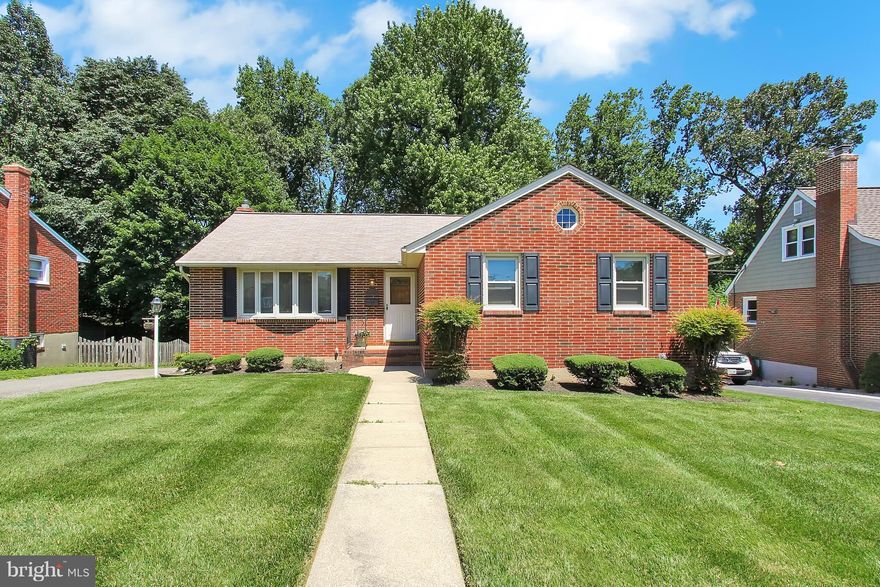 Original owners have beautifully maintained this charming rancher on quiet, best located section of Linhigh that backs to woods and stream.  3BR and 2 BA on main level with additional full bath on lower level. Hardwoods! Kitchen feat breakfast bar and opens to DR. Fin basement with family room, bar, full bath, possible 4th bedroom and large utility room. Replaced windows and roof is just 2yrs old.