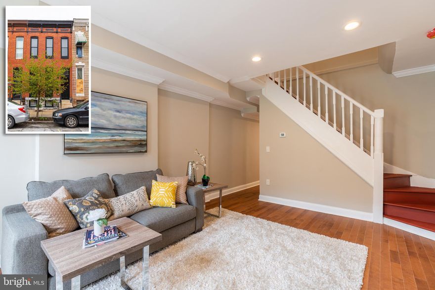 PICTURE PERFECT CHAP RENOVATION WITH 3 FINISHED LEVELS & ELIGIBLE FOR 17K LNYW GRANT!  Features include hardwood floors & crown molding throughout the main level, spacious living room, separate dining room, Chef's kitchen w/ granite counters, Master suite w/ full bath w/ separate vanities, and 2nd bedroom w/ hall bath, finished lower level w/ 3rd bedroom & 3rd full bath, main level rear deck, and private fenced patio!  Tons of renovations happening in the area and convenient to Johns Hopkins Hospital and downtown Baltimore!  Take advantage of the tax credit and grant and SAVE THOUSANDS!  CHAP APPROVED!