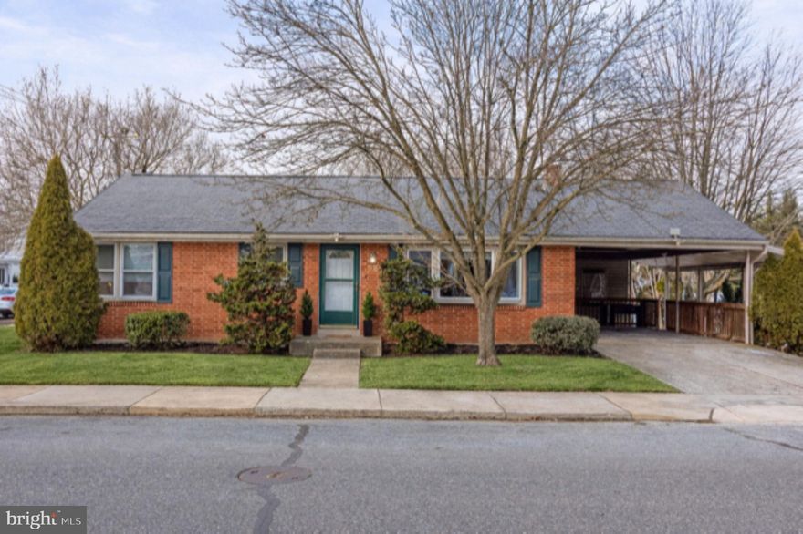 You’ll fall in love with this beautifully maintained 3-bedroom brick ranch nestled on a desirable corner lot in the heart of Hummelstown. Enjoy the convenience of walkable living with easy access to local parks, restaurants, and schools just minutes from your doorstep. This inviting home showcases an updated bathroom featuring double-bowl vanity sinks and tumbled marble flooring, complemented by a blend of comfortable carpeting and stylish laminate flooring throughout. A spacious, bright layout creates a warm and welcoming atmosphere, perfect for everyday living and entertaining. Additional highlights include a full basement offering excellent potential for future finishing, a large carport for added convenience, a large shed for your garden projects, and the ease of first-floor living. This charming property presents a wonderful opportunity to own a move-in ready home in a highly desirable location with exceptional value.