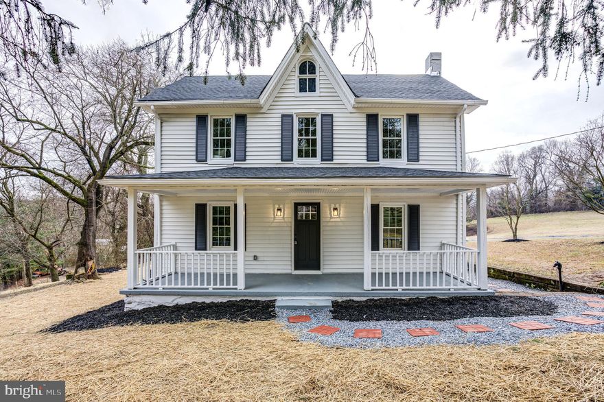 Welcome to this stunningly renovated farmhouse, where historic charm meets modern luxury! Nestled on a lush 2-acre property boasting picturesque pond views, this home offers a seamless blend of traditional elegance and contemporary design. Step inside to discover beautiful new wide plank flooring throughout the first floor, leading you to a spacious  kitchen featuring modern farmhouse open shelving. The bathrooms have been completely updated with exquisite encaustic tile and elegant brass fixtures, adding a touch of sophistication to everyday living. Plus, the property includes a large pole barn (sold AS-IS), providing endless possibilities. Don't miss the chance to make this dream retreat your own