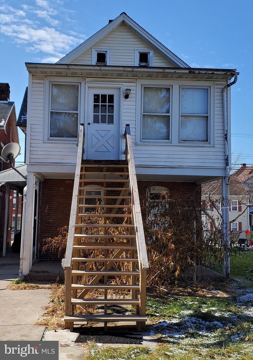 Affordable 2 unit  in Hanover, PA.   Close to Rt 15 & Rt 30 for easy commute N,S,E & W.  1st floor = 1 Bedroom and 2nd floor = 2 or 3 Bedroom.  Tenants pay all utilities.  Both units currently rented.  Owner open to package deal w/purchase of 411 Carlisle St.  48 hour lead time for all showings.