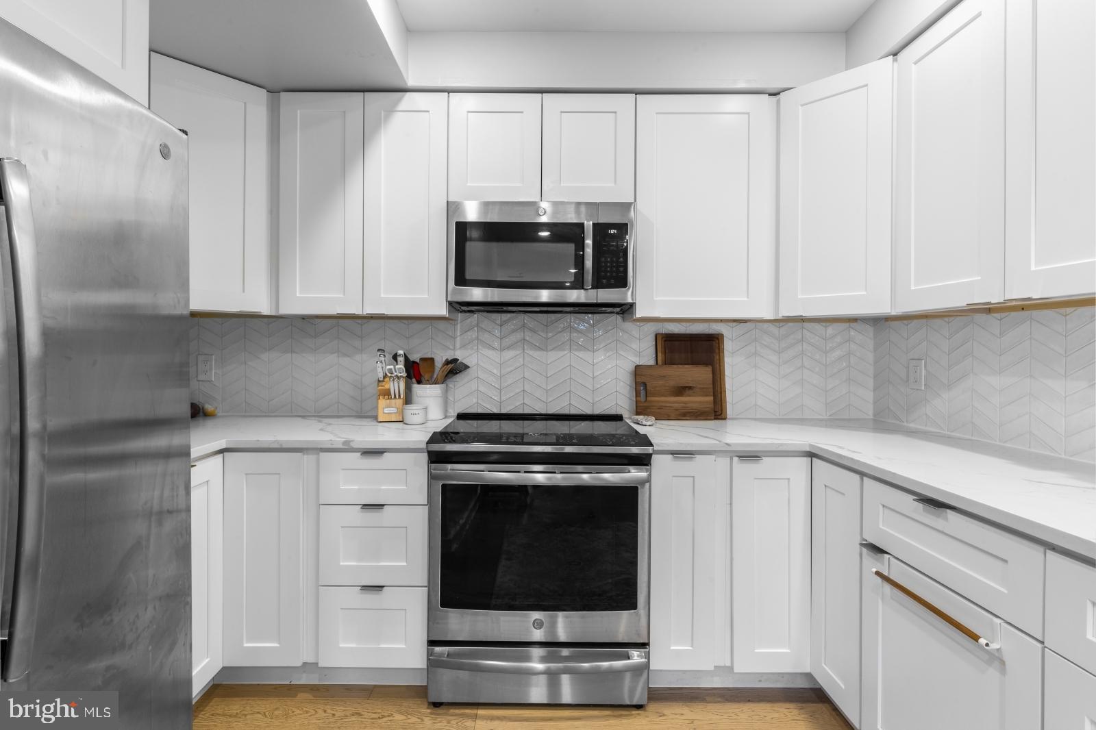 Available Early May | Leasing Special: $2,445/month for a 12-month lease, $2,395/month for a 14-month lease starting in May 2025.
Welcome to 1716 Cambridge St #5! This breathtaking bi-level 3 bedroom, 3 bathroom apartment features a roof deck, hardwood flooring, recessed lighting, central A/C, in-unit laundry, keyless entry, and so much more! Located on the third and fourth levels, you enter the unit into a small hallway with a staircase, coat closet, and the first bedroom to the right with great natural light and a corner closet. Head into the bright and spacious living area with a blue accent wall and big windows along right wall. Kitchen features include subway tile backsplash, ample white shaker cabinets above and below, marble countertops, and stainless steel appliances including a dishwasher, refrigerator, electric range, and a built-in overhead microwave. Upstairs, the primary bedroom offers a double door walk-in closet, a blue accent wall, and a gorgeous ensuite bathroom with a dual vanity and glass shower with two shower heads! In the hallway you can find an additional storage closet, a stacked washer/dryer in a closet, and another full bathroom boasting a tiled shower/tub and single vanity. Your third bedroom is triangular shaped with a corner closet and great sunlight. Your private roof deck offers incredible views and is perfect for entertaining on warm summer nights - schedule a tour today!
Lease Terms:
Generally, first month, last month, and one month security deposit due at, or prior to, lease signing. Other terms may be required by Landlord. $55 application fee per applicant. Pets are conditional on owner's approval and may require an additional fee, if accepted. (Generally, $500/dog and $250/cat). Please note that there is a 3 pet maximum and total weight not to exceed 50 lbs. The building has specific pet requirements upon lease signing including but not limited to: proof of vaccination for all pets and a copy of the license for dogs. Tenant will be responsible for any fees related to move in/move out of the building. These fees are assessed by the condo association & not controlled by JGRE. Water is included in the monthly rent. Tenants responsible for all other utilities: electricity and cable/internet. Also, move ins/outs to take place Mon-Sun between 9am-5pm only. $100 move in/out fee. Landlord Requirements: Applicants to make 3x the monthly rent in verifiable net income, credit history to be considered (i.e. no active collections), no evictions within the past 4 years, and must have a verifiable rental history with on-time rental payments. Exceptions to this criteria may exist under the law and will be considered. Cosigners accepted.