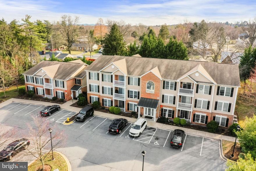 Very spacious upgraded 2 bedroom condo located near downtown Frederick, restaurants and shops. Easy access to all main highways. Secured building feature with entry lock and intercom. Open floor plan with updated laminate flooring and carpet throughout. Stainless steel appliances with large breakfast bar. Laundry room off of kitchen with front loading washer and dryer. Beautiful private patio located off of living room. Primary bedroom has a large walk in closet and master bath with dual vanities. Schedule your appointment today! Pet deposits for dogs are $500, cats $250.