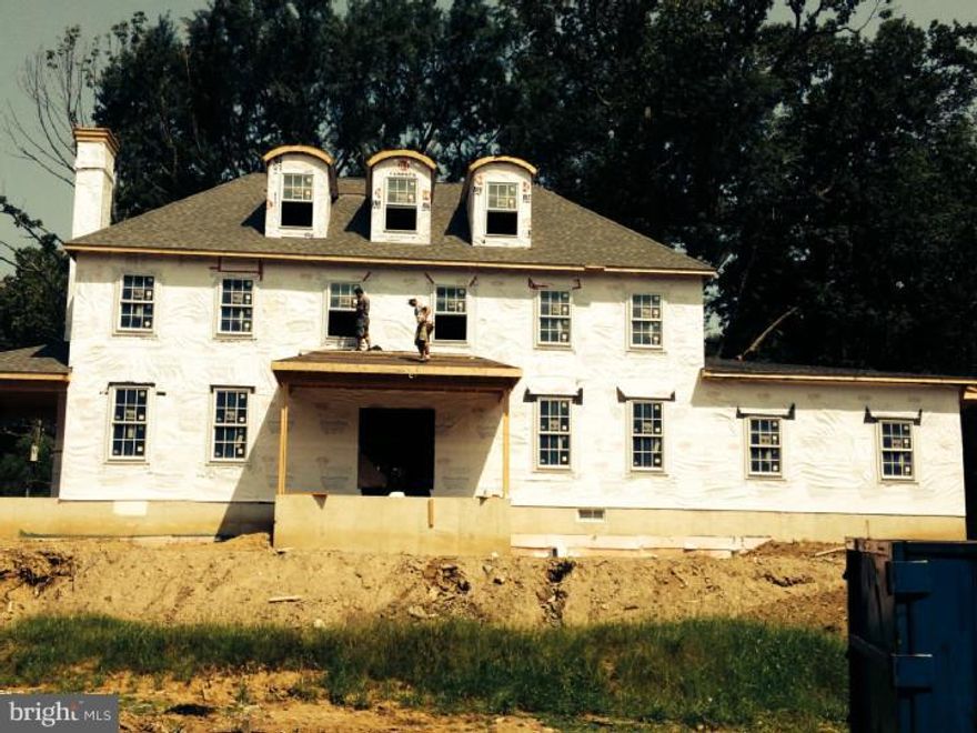 Construction has started on this new manor home being built amongst the traditional on a private lane in Northside Villanova. Take advantage of this quiet neighborhood while being close to all major arteries including a walk to train location. The home is 5500 square feet with 5 bedrooms and 4 full baths on a private flat lot. The flagstone patio off the living room will include an exterior fireplace, while the house itself includes a large study, a private office off the kitchen, a master bedroom suite with sitting room and walk up unfinished third floor. House selections available so now is the time to customize. Completion date around late fall.