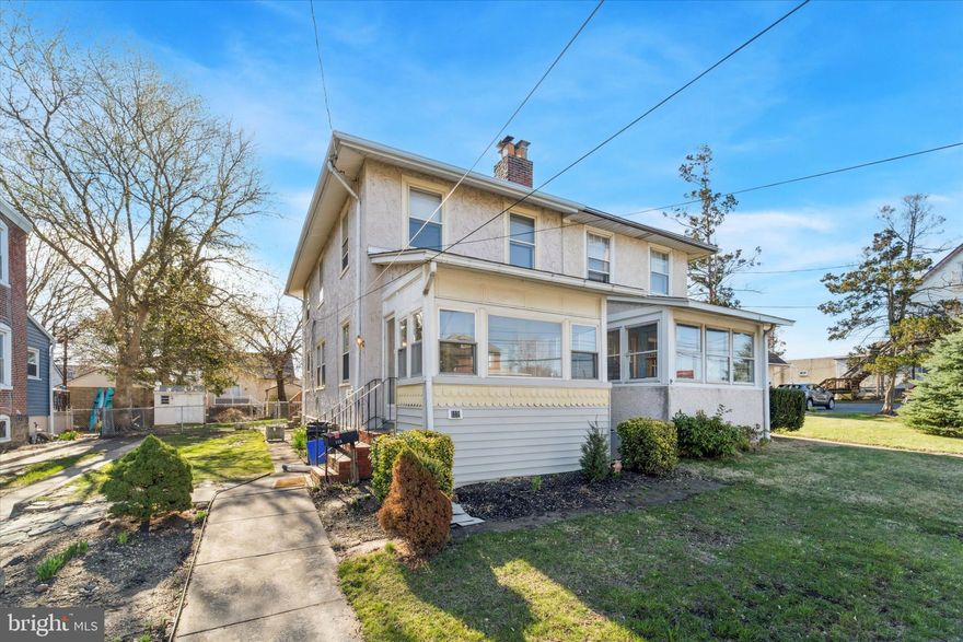 Charming Updated Twin in Prime Location. This beautifully updated twin home in the Interboro School District is move-in ready, featuring central air & heat and a 2-car driveway for convenient parking. Located within walking distance to Glenolden Pool, this home offers both comfort and accessibility in a thriving neighborhood. Interior Features: Step inside through the enclosed front porch and into a spacious living room with a cozy wood-burning fireplace perfect for relaxing evenings. The formal dining room boasts elegant custom woodwork, adding character and charm. The eat-in kitchen includes a dishwasher, built-in microwave, and gas range. Just beyond the kitchen, the mud room/laundry room leads to a rear deck and fenced-in large yard, ideal for entertaining or enjoying outdoor space. A shed provides additional storage for gardening tools or outdoor equipment. Upstairs, you'll find three spacious bedrooms, each with ample closet space, along with a full hall bath and linen pantry. The entire home has been freshly painted in warm, neutral colors. The clean, Thorosealed basement offers extra storage or potential for finishing for added living space. Recent Updates: New roof within the last three years, freshly painted throughout. Outdoor & Local Amenities: Beyond the home itself, this property is in a prime location near fantastic dining, outdoor recreation, and historic landmarks.