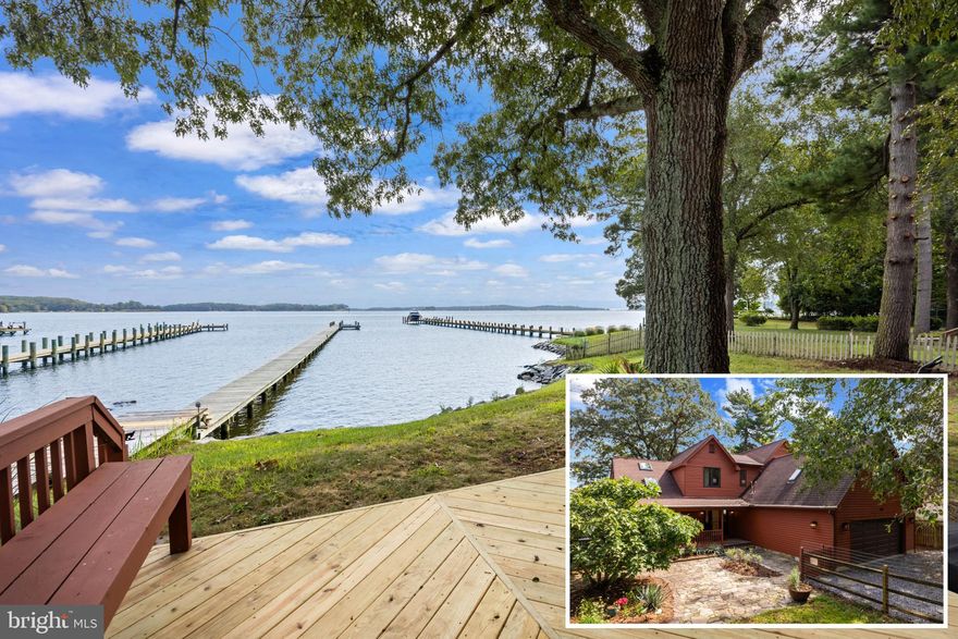 Savor the sensational panoramic Magothy River views from this contemporary home! This 4 bedroom, 3.5 bath home in Arnold checks all the boxes for a coveted waterfront family home; private pier, public water and sewer, natural gas plus a great school district and captivating water views down the Magothy River. Gorgeous inside and out, the fenced gardens that wrap around to the waterside of the home has lush landscaping and is great for pets and kids. Relax on one of the many exterior entertaining areas, including the screened porch, rear deck and the dock to enjoy the parade of boats and the ever changing scenery. Over 3,200 sqft of living space with newly remodeled custom-built kitchen featuring tons of natural light, high-end appliances and stunning countertops, adjacent seating area, dining area and spacious living room all with captivating views of the water. The Primary bedroom ensuite features a private balcony, double closet, luxury spa-like bath and soaking tub that has one of the best views in the house. In addition to the 3 other bedrooms and 2 baths you will delight in the loft area overlooking the kitchen and the bonus room that is a great flex space for a family room, playroom, gym or anything you can dream up! The private pier with boat lift stretches out into the Magothy River with easy access out to the Chesapeake Bay and beyond, pleasing everyone from the novice to the experience boater. Located in the Blue-Ribbon Broadneck School district and just 5 miles to downtown Annapolis and Severna Park. Convenient to Baltimore, BWI, Ft. Meade/NSA and Washington, DC. You literally have the best this region has to offer in a 30-mile radius. Welcome Home!