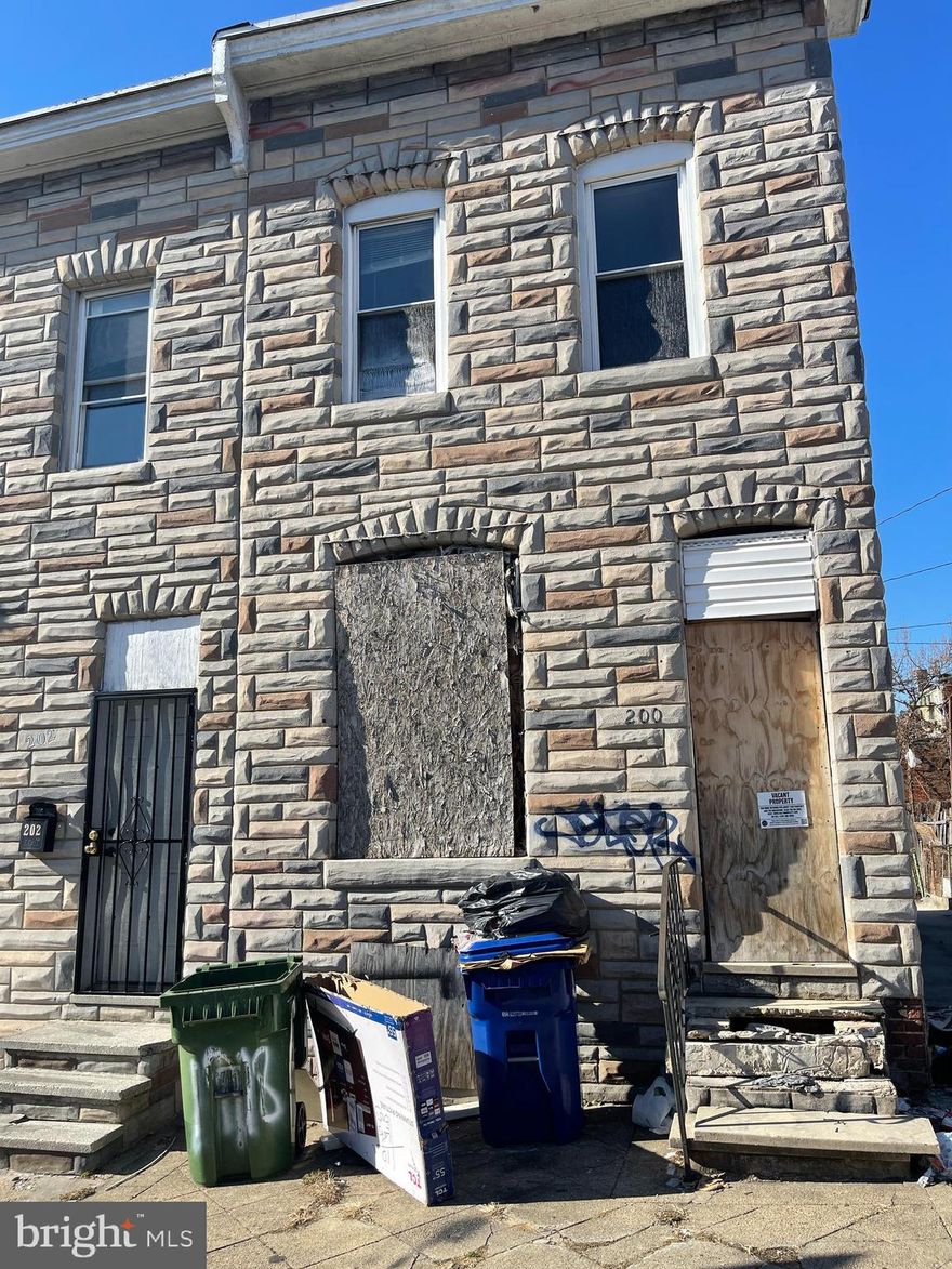 10K price reduction.  Partners whom purchased this property recently wish to sell.  Property is in need of a total rehab.  Pretty clean on the inside and has good bones.  Interior stairs have been removed, so bring a ladder to access the 3rd floor.  Need drill bits to remove board for access.  Good vision for rehab and will make a great rental property or decent flip.  Current owners cannot finish project for personal reasons.  Prefer CASH sale