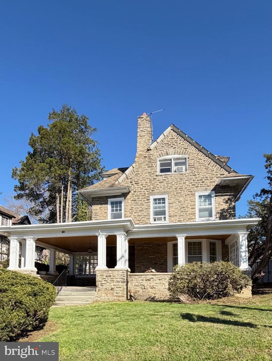 Welcome to 611 E Phil Ellena Street-A stately stone home full of charm, character and incredible potential.  Nestled on a picturesque block, this property immediately impresses with its classic architecture and inviting front porch.  Inside, you'll find a spacious layout with over 3,000 square feet, featuring generously sized rooms, high ceilings, and original details ready to be brought back to life.  Multiple bedrooms, two bathrooms and a library are spread across the upper floors.  There's ample space for comfortable living, multi-generational needs, or a stunning redesign.   The structure size, and timeless exterior provide a strong foundation for someone to customize and create their dream home.  This is a rare opportunity to own and transform a beauty in the sought after Mount Airy area.