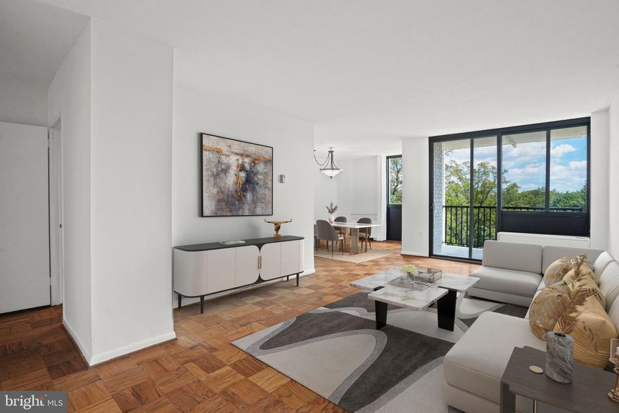 ALL UTILITIES INCLUDED Live in Style at the Center of It All – Downtown Bethesda

Welcome to exceptional condo living in one of the most prestigious and walkable neighborhoods in the DMV. This spacious and sunlit 2-bedroom residence offers the perfect blend of luxury, comfort, and value in the heart of Downtown Bethesda.

Wake up to breathtaking tree-line views and serene sunrises from your private balcony  a peaceful escape just moments from the vibrant city scene. The expansive layout features generous living and dining areas, a well-appointed kitchen, and a large primary suite complete with two closets for effortless organization. Garage parking is included for added convenience.

This full-service building offers outstanding amenities: 24-hour front desk, fitness center, rooftop swimming pool and deck with sweeping views, party and meeting room, extra storage, and laundry facilities on every floor  all within a secure and well-managed setting.

Condo fee includes all utilities  air conditioning, heating, electricity, gas, and water plus building maintenance and insurance, ensuring a worry-free lifestyle.

Ideally located across from B-CC High School and just minutes to shops, restaurants, and Metro access, this home offers top-rated schools, unbeatable walkability, and easy commuting. Built in 1966, the building blends classic architecture with modern updates  a rare opportunity to own in one of Bethesda's most sought-after locations.