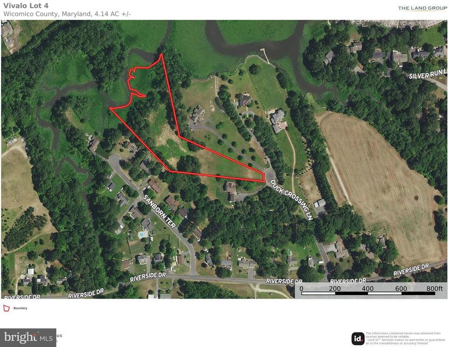 Here is the perfect location for your new home. Located in Wicomico County on Sabers Creek, off the Wicomico River, is this +/- 4.14 acre waterfront property known as Lot 4A at the cul-de-sac on Duck Crossing Lane. This lot is in the Duck Crossing subdivision off Riverside Drive close to Salisbury and Fruitland stores and restaurants. Your are a short drive to area beaches and other Delmarva attractions. The lot has an approved perc and is ready to build on. The subdivision does have a H.O.A. that is not very active. As you pull around the cul-de-sac at the end of Duck Crossing Lane, Lot 4A will be on your right situated between two existing homes. The lot has an open area at the cul-de-sac which widens to an elevated area overlooking Sabers Creek. The higher portion of the lot is surrounded by trees on all sides. This area also contains the approved SRA. Let your imagination go to work on this blank canvas to build your dream house on the banks of Sabers Creek. The creek will support kayaks and canoes but any buyer needs to verify water depths at different tide intervals if they have any other type of motorized water vessel. Potential buyers should do their due diligence when it comes to building a home and any sort of pier or dock.